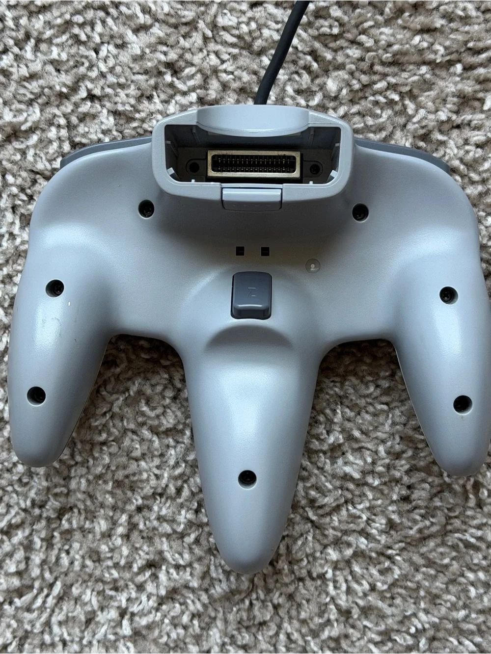 NINTENDO 64 N64 GRAY AND BLACK CONTROLLER USED